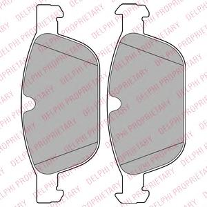 Комплект тормозных колодок, дисковый тормоз DELPHI LP2140