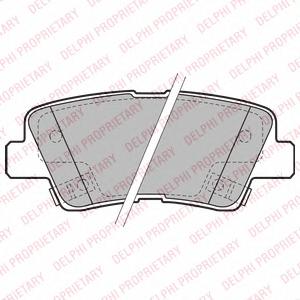 Комплект тормозных колодок, дисковый тормоз DELPHI LP2195