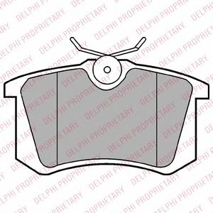 Комплект тормозных колодок, дисковый тормоз DELPHI LP2255