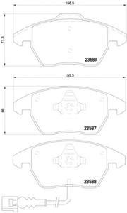 Комплект тормозных колодок, дисковый тормоз HELLA 8DB355010581