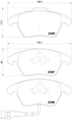 Комплект тормозных колодок, дисковый тормоз HELLA