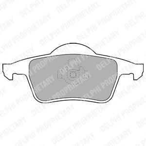 Комплект тормозных колодок, дисковый тормоз DELPHI LP1504