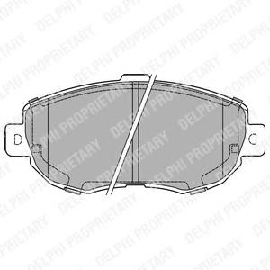 Комплект тормозных колодок, дисковый тормоз DELPHI LP1140