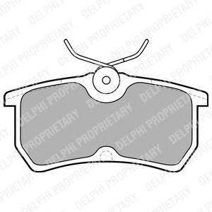 Комплект тормозных колодок, дисковый тормоз DELPHI LP1316