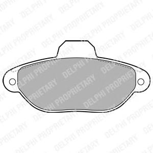 Комплект тормозных колодок, дисковый тормоз DELPHI