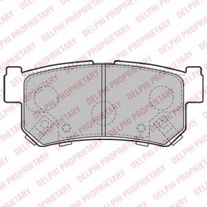 Комплект тормозных колодок, дисковый тормоз DELPHI