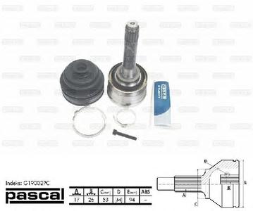 ШРУС PASCAL G19002PC