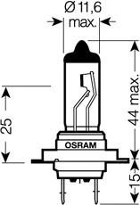 Лампа накаливания, фара дальнего света OSRAM
