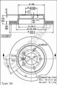 Тормозной диск BREMBO 09.7727.11