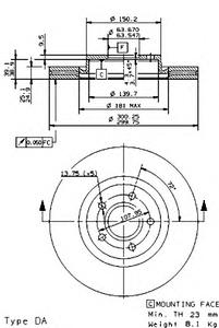 Тормозной диск BREMBO 09.9468.11