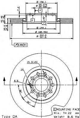 Тормозной диск BREMBO