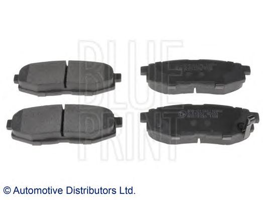 Комплект тормозных колодок, дисковый тормоз BLUE PRINT