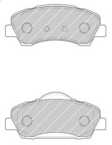Комплект тормозных колодок, дисковый тормоз FERODO FDB4491
