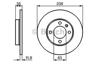Тормозной диск BOSCH 0986478011