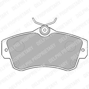 Комплект тормозных колодок, дисковый тормоз DELPHI LP1522
