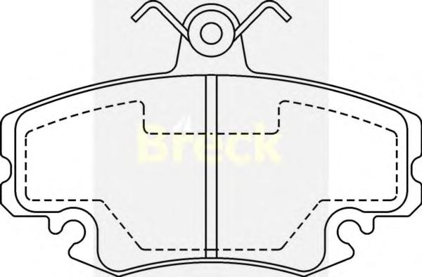 Комплект тормозных колодок, дисковый тормоз BRECK