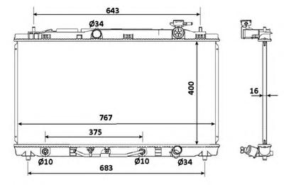 Радиатор охлаждения NRF 53922