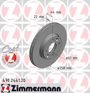 Тормозной диск ZIMMERMANN 470244120