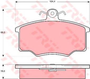 Комплект тормозных колодок, дисковый тормоз TRW GDB628