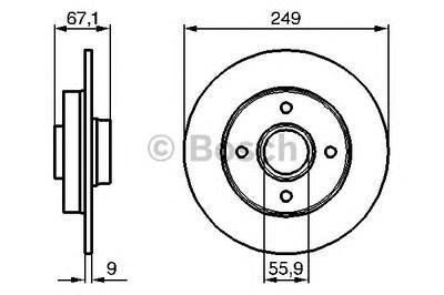 Тормозной диск BOSCH 0986479219