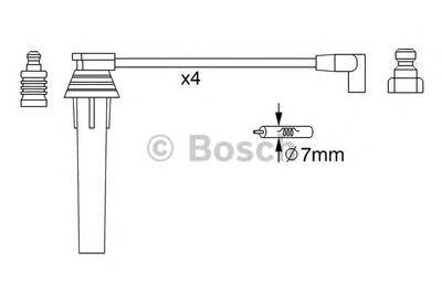 Комплект проводов зажигания BOSCH 0986357270