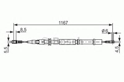 Трос ручника BOSCH 1987477199