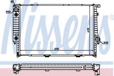 Радиатор, охлаждение двигателя NISSENS 60748A