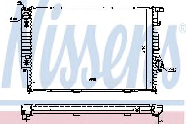 Радиатор, охлаждение двигателя NISSENS
