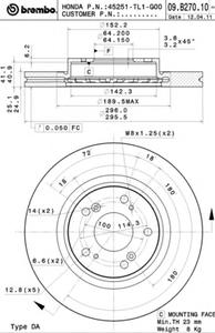 Тормозной диск BREMBO 09.B270.10