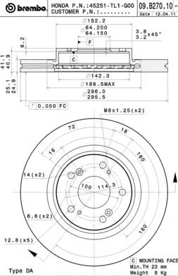 Тормозной диск BREMBO