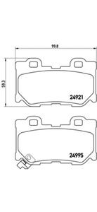 Комплект тормозных колодок, дисковый тормоз BREMBO P56095