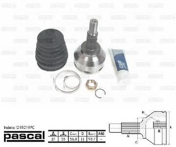 ШРУС PASCAL G1R019PC