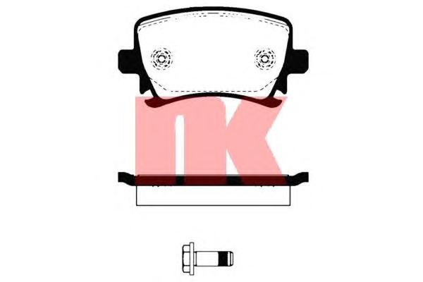 Комплект тормозных колодок, дисковый тормоз NK