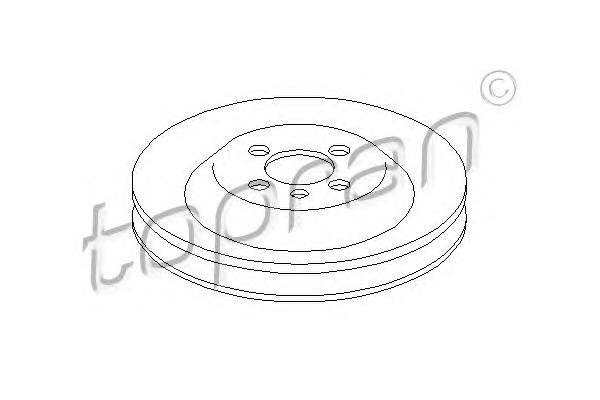 Ременный шкив, коленчатый вал TOPRAN