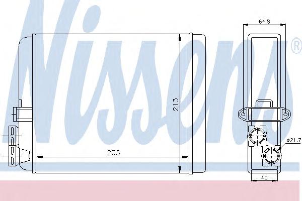 Теплообменник, отопление салона NISSENS