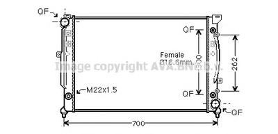 Радиатор, охлаждение двигателя AVA QUALITY COOLING AIA2125