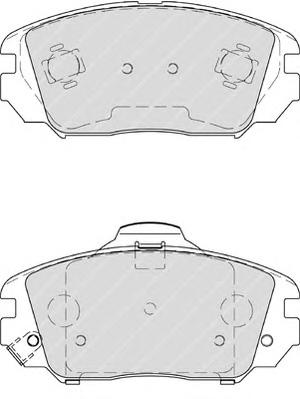 Комплект тормозных колодок, дисковый тормоз FERODO