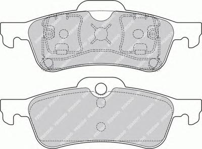 Комплект тормозных колодок, дисковый тормоз FERODO FDB1500