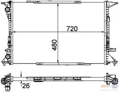 Радиатор охлаждения HELLA 8MK376 753-491
