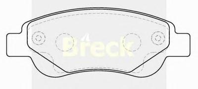 Комплект тормозных колодок, дисковый тормоз BRECK 23959 00 702 00