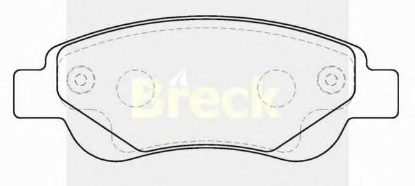 Комплект тормозных колодок, дисковый тормоз BRECK