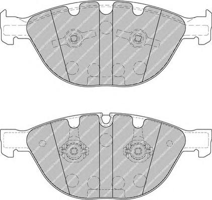 Комплект тормозных колодок, дисковый тормоз FERODO