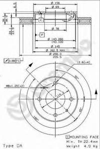 Тормозной диск BREMBO 09.9617.11
