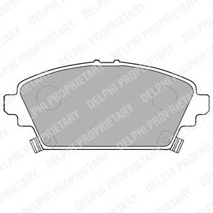 Комплект тормозных колодок, дисковый тормоз DELPHI LP1503