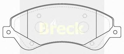 Комплект тормозных колодок, дисковый тормоз BRECK 24485 00 703 10