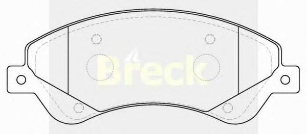 Комплект тормозных колодок, дисковый тормоз BRECK
