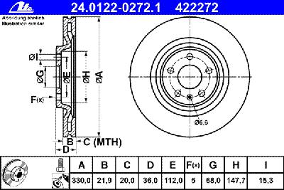 Тормозной диск ATE 24.0122-0272.1