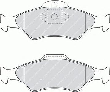 Комплект тормозных колодок, дисковый тормоз FERODO FDB1393
