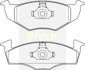 Комплект тормозных колодок, дисковый тормоз BRECK 21866 00 702 00