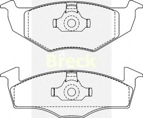 Комплект тормозных колодок, дисковый тормоз BRECK